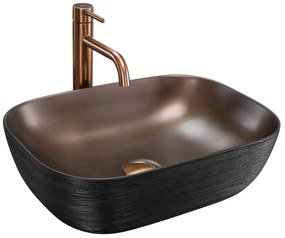 Umywalka nablatowa Rea Belinda COPPER BRUSH / Black