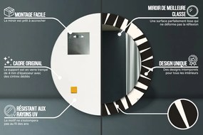 Abstrakcja geometria Lustro dekoracyjne okrągłe