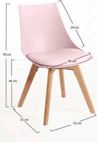 Zestaw 4 Krzese Blok