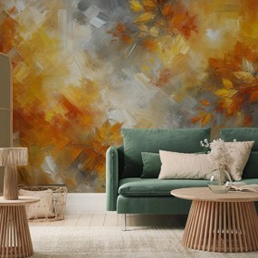 Fototapeta - Jesienna pomarańczowa abstrakcja (196x136 cm)