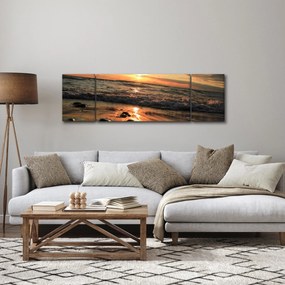 Obraz - Zachód słońca nad oceanem (170x50 cm)