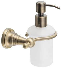 Ścienny dozownik do mydła z mosiądzu i szkła Sapho Diamond, 200 ml