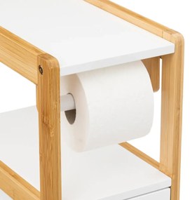 Wąska szafka na papier toaletowy NATUREO, bambusowy stelaż