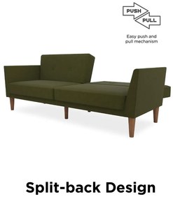 Zielona rozkładana sofa 205 cm Regal – Novogratz