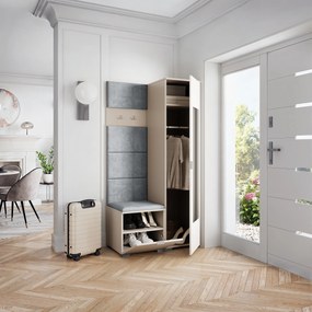 Masseno Garderoba VIRA 95/181/51 cm Nowoczesna Szafa do Przedpokoju Kaszmir