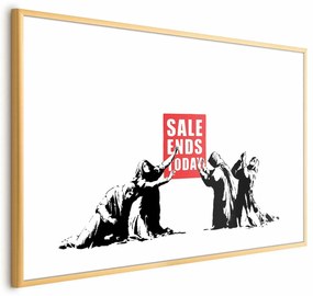 Plakat Wyprzedaż 60x40 cm z ramą złotą z marginesem ARTGEIST B