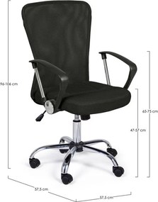 Czarne tapicerowane krzesło biurowe Brisbane – Yes Everyday