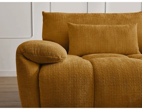 Musztardowa sofa z tkaniny szenilowej 264 cm Ivane – Bobochic Paris