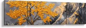 Obraz – Złote drzewo w górach (170x50 cm)