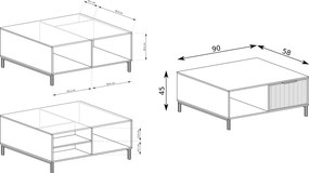 Ława ZIGO 90 cm Stolik Kawowy do Salonu