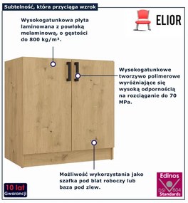 Szafka kuchenna 80 cm dąb artisan Z2-A30