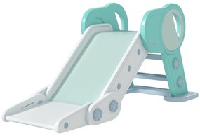 AIYAPLAY Zjeżdżalnia z antypoślizgowymi stopniami Bezpieczna zabawa dla dzieci Zielony 120x53x53cm | Aosom PL