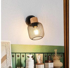 Brilagi - Kinkiet punktowy BASKLITE 1xE27/15W/230V drewno kauczukowe/czarny