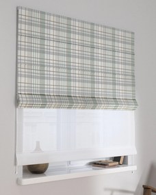 Roleta rzymska dzień noc Duo kolor zielony tkanina wzorzysta