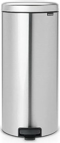 Kosz na Śmieci z Pedalem Newicon 30L Matowy Stal Kod G Srebrny Praktyczny i Cichy