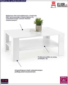Minimalistyczna Biała Ława W7-K81