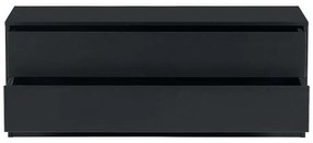 Czarna modułowa szafka pod TV z litego drewna sosnowego 100x40 cm Finca – WOOOD