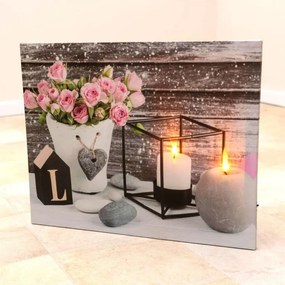 Obraz na ścianę Love - 2 diody LED, 40 x 50 cm