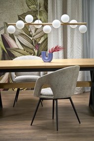 Stół rozkładany HENRY 180(300)x100 dąb naturalny/czarny HALMAR