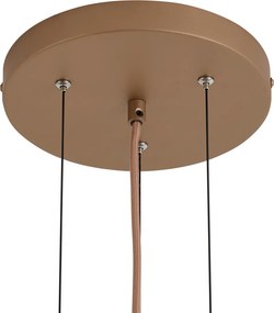 Lampa wisząca retro ciemny brąz z bursztynowym szkłem - Barb