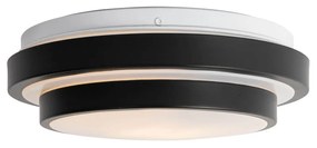 Zewnetrzna Nowoczesna lampa sufitowa czarna z białą 25 cm IP44 - Walden Nowoczesny Oswietlenie zewnetrzne