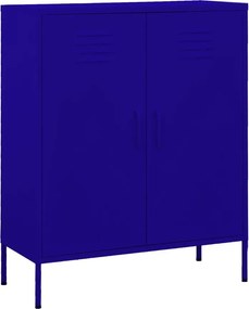 Granatowa szafka gospodarcza w stylu industrialnym H6-D23