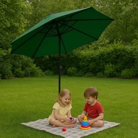 Duży parasol ogrodowy łamany, skośny SL-UM003C, zielony