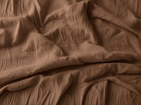PrzytulneMieszkanie.pl PrzytulneMieszkanie.pl Muślinowa pościel MUSSARI jasnobrązowa Rozmiar pościeli: 70 x 90 cm | 140 x 200 cm