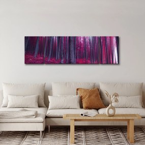 Obraz różowego lasu (170x50 cm)