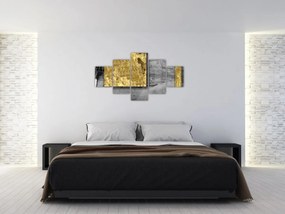 Obraz - Złote kwadraty N⁰2 (125x70 cm)