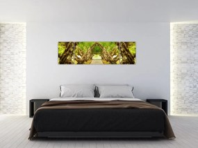Obraz - Żywy tunel plumerii (170x50 cm)