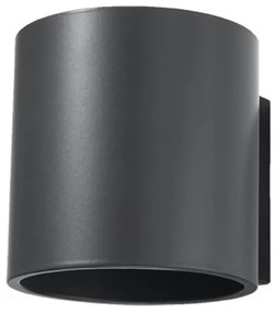 Ciemnoszary kinkiet ø 10 cm Roda – Nice Lamps