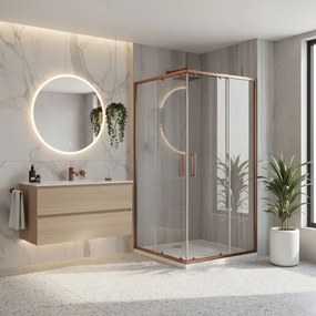 Kabina prysznicowa Rea City 80x100 Miedź Szczotkowana