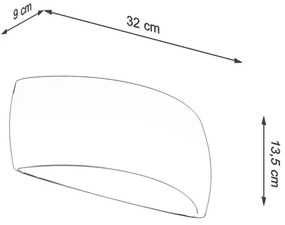 Biały minimalistyczny kinkiet w połysku - S485 Gigi 4X