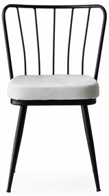 Zestaw krzeseł do jadalni Yildiz White and Black, 4 szt., 4 szt.
