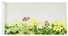 Żółto-zielona plastikowa osłona balkonowa 500x85 cm Butterfly – Maximex