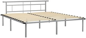Szare metalowe łóżko małżeńskie 200x200 cm W8-M95