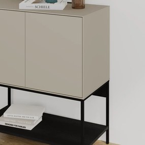 Czarno-kremowa szafka 80x90x40 cm Amira – Marckeric
