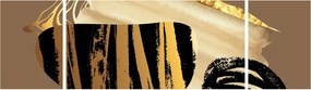 Obraz - Abstrakcja złotobrązowy N⁰2 (170x50 cm)