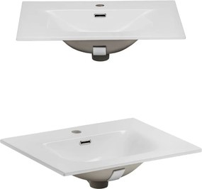Szafka łazienkowa z umywalką wpuszczaną Adel 60 cm, biały mat