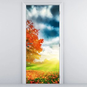Fototapeta na drzwi - Krajobraz skąpany w słońcu (95x205cm)