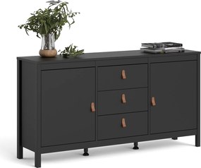 Komoda pokojowa w kolorze czarnym Madrid 3+2