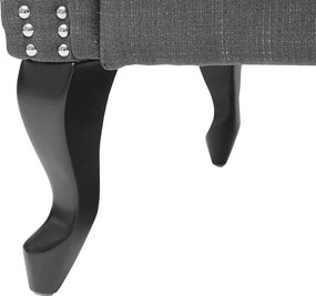 Fotel relaksacyjny Oxford,  ciemnoszary z otomaną