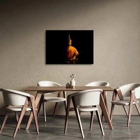 Obraz na szkle - Posąg Złotego Buddy (70x50 cm)
