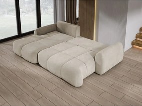 Narożnik COCO z funkcją spania, poduszkami i pojemnikiem Cloud 03 Beżowy