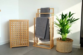 Bambusowy kosz na pranie z pokrywką - 92 litry, wyjmowany wkład, BAMBOO ZELLER