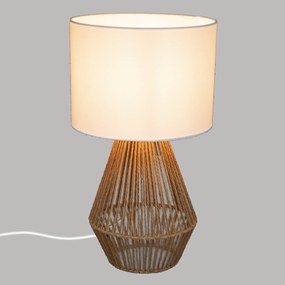 Lampa stołowa LILA, podstawa z plecionki, 40 cm