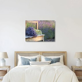 Obraz na szkle - Pęczki lawendy (70x50 cm)