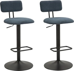 Jasnogranatowy stołek barowy cm 41X47,5X85-106,5 (siedzisko cm 61-83)