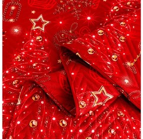 Narzuta na łóżko CHRISTMAS MAGIC, czerwona Rozmiar: 200 x 220 cm